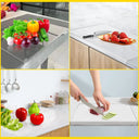 Acrylic Anti-slip Transparent Cutting Board with Lip for Kitchen