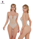 Plus Size Strap Bodysuit Corset - Seamless Shapewear with 5 Plastic Bones