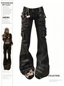 Women Korean Fashion Chic Jeans Grunge Y2K Cargo Pants