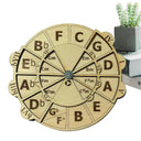 Wooden Melody Tool Circle Of Fifths Wheel For Musicians