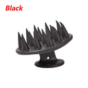 Silicone shampoo scalp hair massager shampoo massage comb bath massage brush scalp massager hair shower brush comb care tool  ourlum.com black  