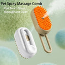 Steamy Dog Brush Electric Spray Cat Hair Brush 3 in1 Grooming Tool