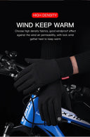 Autumn Winter Outdoor Cycling Gloves Touch Screen Nonslip Black