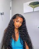 Luxe Deep Wave Brazilian Curly Remy Hair Lace Front Wig