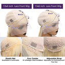 38 Inch 613 Blonde HD Lace Frontal Wig Brazilian Remy Hair