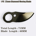 25mm Titanium Gold SK5 Alloy Steel Cutting Blade for Shears