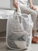 Mesh Laundry Basket Organizer for Clothes Storage and Travel