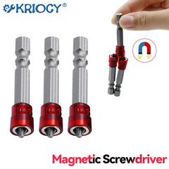 Magnetic PH2 Cross-head Screwdriver Bit with Hex Shank & Holder Ring