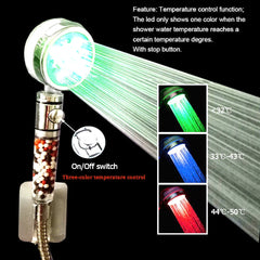 LED Anion Rainfall Shower Head: Relaxing Spa Experience with Temperature Control