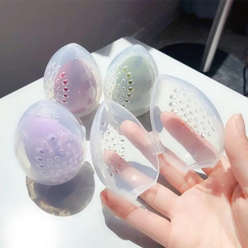 Portable Egg Rack Makeup Puff Drying Box: Chic Storage Solution