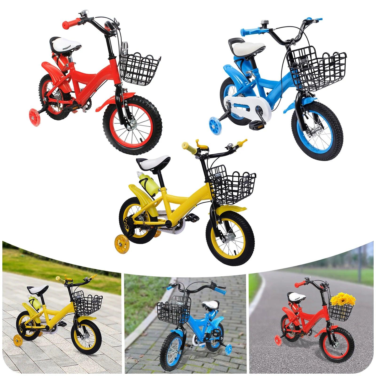 12 Inch Boys and Girls Children's Bicycle 2-11 Years Old Pedal Light Kids Bike Adolescent