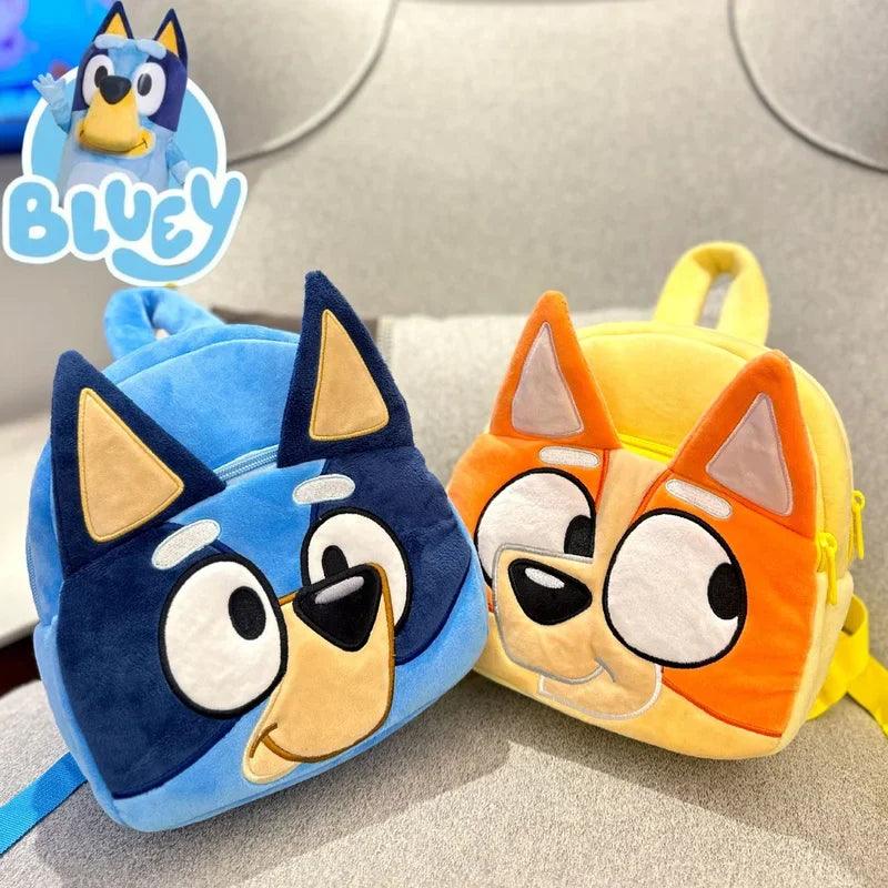 Popular New Bluey Cosplay Kindergarten Children's Cartoon School Bag Dog Backpack Kawaii Blue Orange Dog Backpack Children's