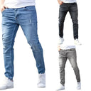 Men's Jeans Stretch Slim Fit Trousers Casual Denim Pants