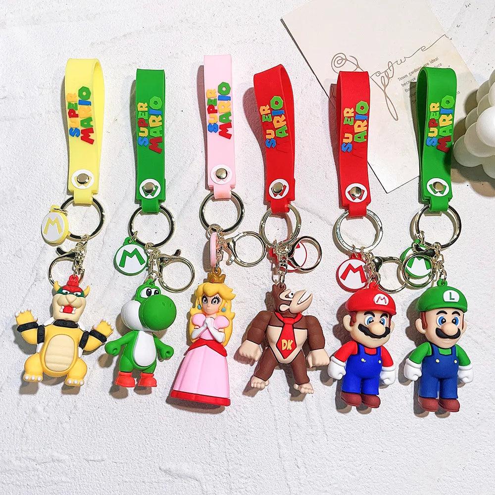 Super Mario Keychain Action Figures Set: Collectible PVC Toys for Fans  ourlum.com   