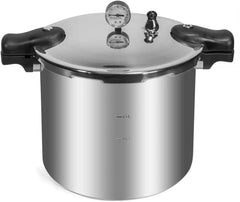 22-Quart Pressure Canner with Built-in Gauge - Versatile Aluminum Cooker for Safe Home Canning