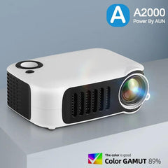 AUN A2000 Portable Projector LED Home Theater Projector Mini Cinema Smart TV Beamer Support 1080P Full HD Movie Play