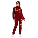 2 Piece Set Women Outfit LOVE Letter Print Tracksuit Plus Size