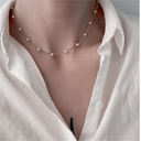 European Vintage Beaded Pearl Choker Necklace for Women