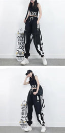 Women Cargo Pants 2023 Harem Fashion Punk Jogger Trousers