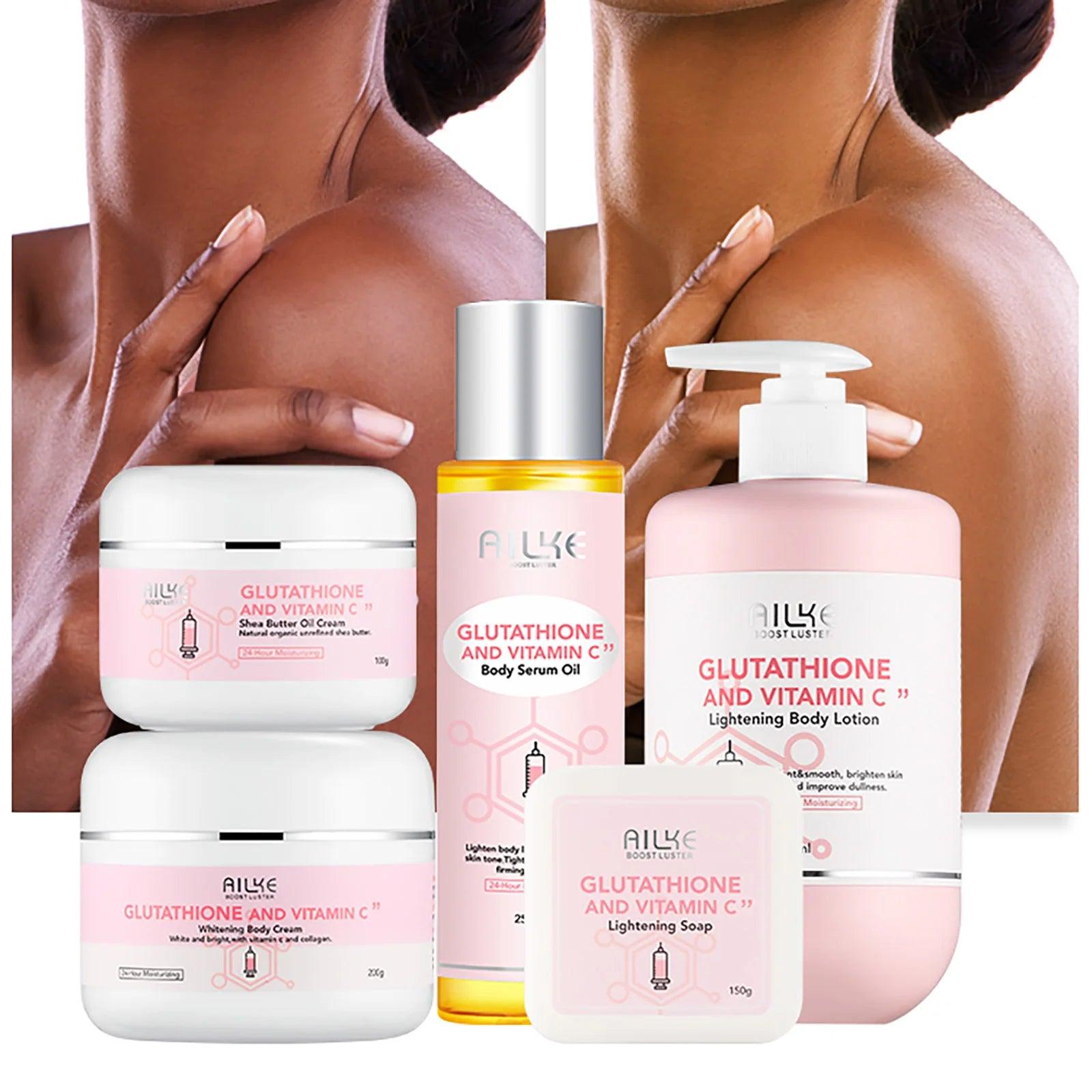AILKE Radiant Skin Brightening Set with Vitamin C and Shea Butter  ourlum.com   