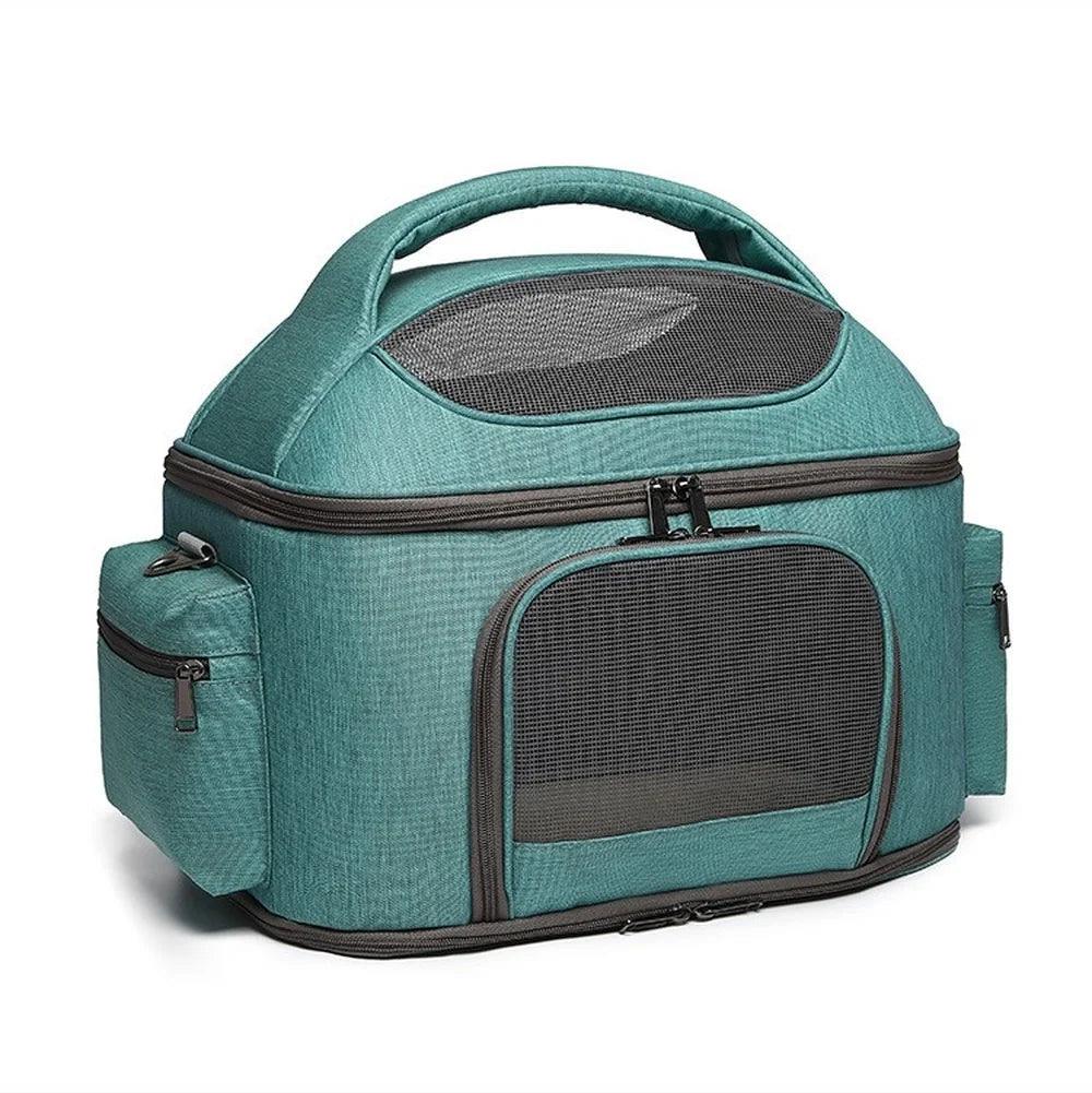 Pet Shoulder Bag: Durable Mesh Travel Dog Cat Carrier  ourlum.com Green CHINA 