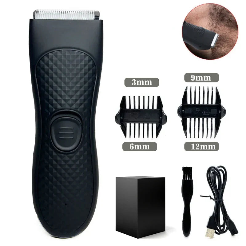 Professional Trimmer for Intimate Areas -Groin Chest Balls Bikini and Pubic Hair Removal, Sensitive Area Trimmer, Men's Grooming