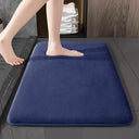 Thickened Solid Color Bathroom Flannel Foot Mat Non-Slip