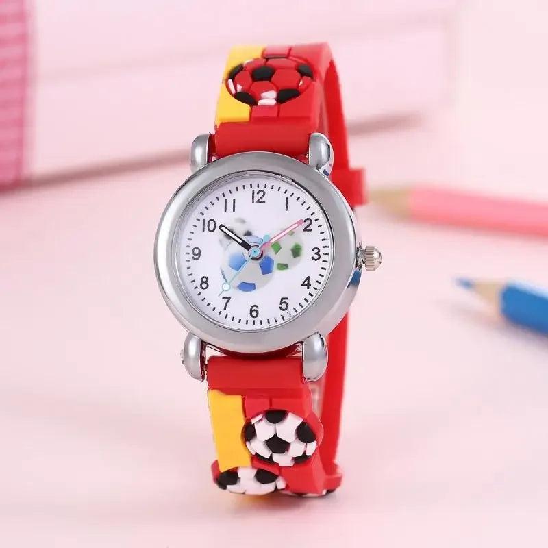 Kids Football Cartoon Pattern Sport Watch - Fun Quartz Wristwatch Gift for Children  OurLum.com C  