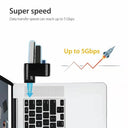 USB Hub Adapter: High-Speed Connectivity with Rotating Design  ourlum.com   