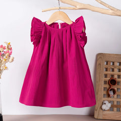 Korean Style Baby Girl Dress: Adorable Flying Sleeves & Sweet Summer Details