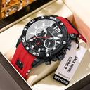 POEDAGAR Chronograph Watch Military Quartz Timepiece for Men