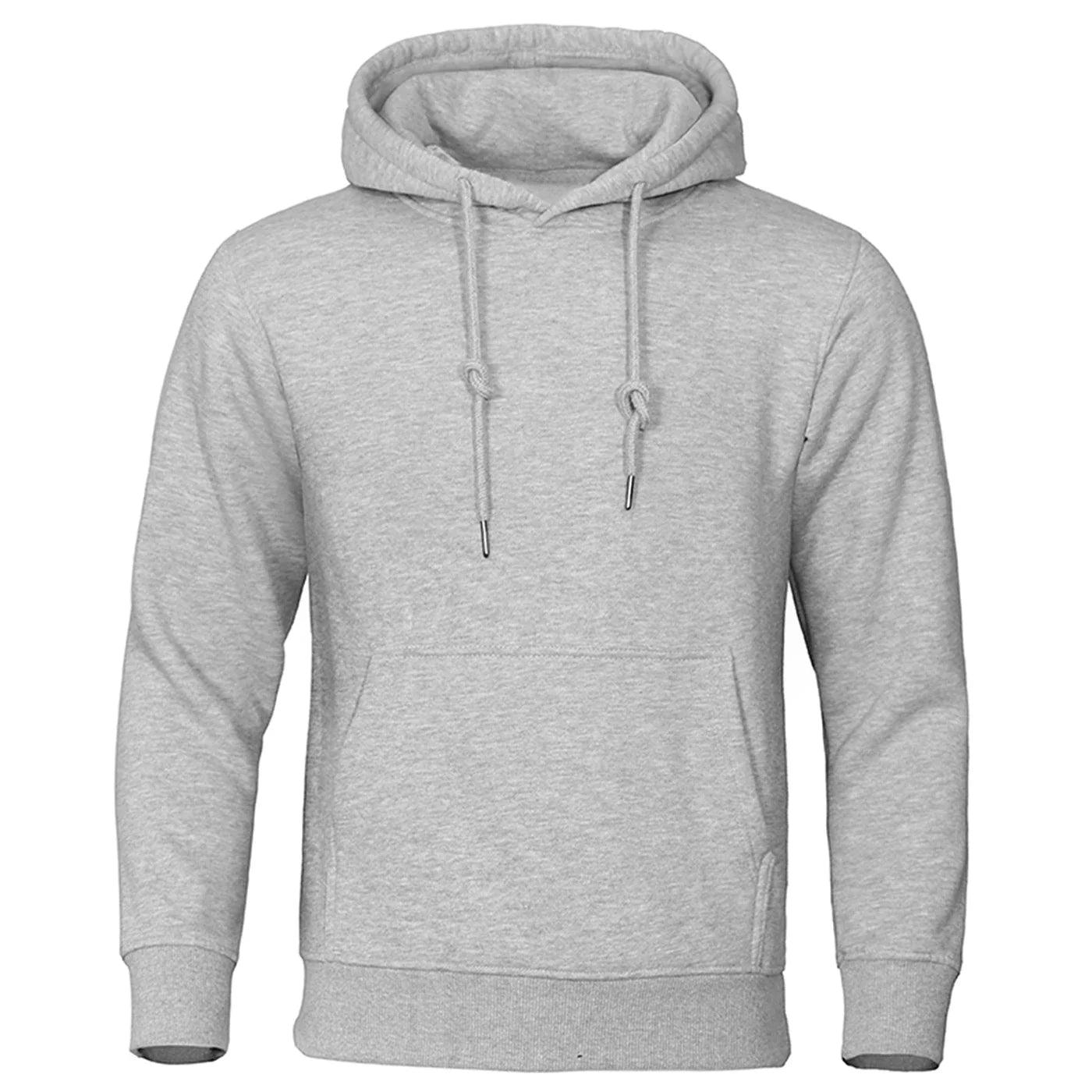 Solid Color Men's Fleece Hoodie: Hip Hop Streetwear Fashion Sweatshirt  ourlum.com   