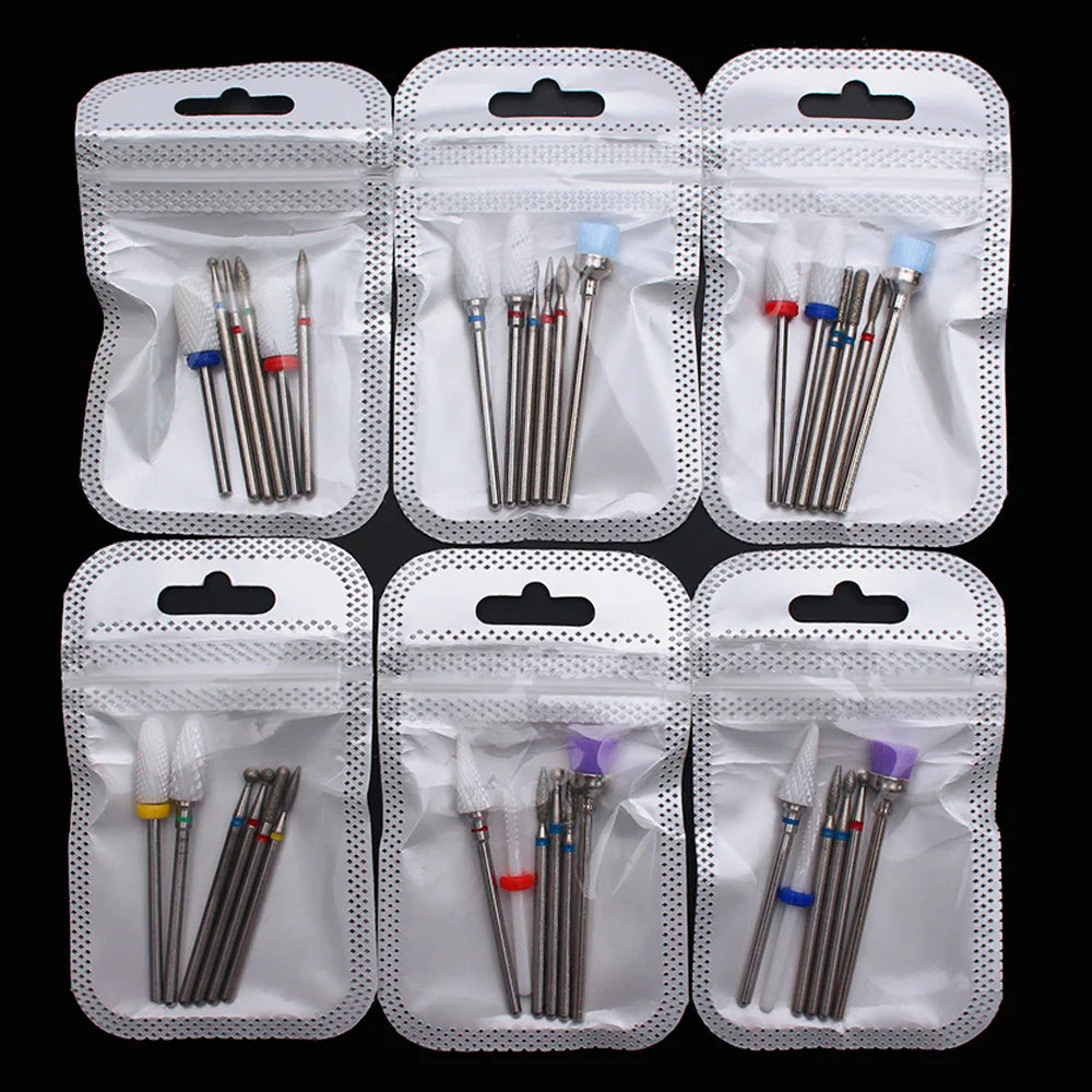 Diamond Ceramic Nail Drill Bits Set: Professional Electric Manicure Kit