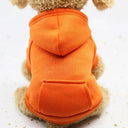 Cozy Cotton Pet Clothes: Stylish Warm Hoodies for Small to Large Dogs  ourlum.com Orange XS 