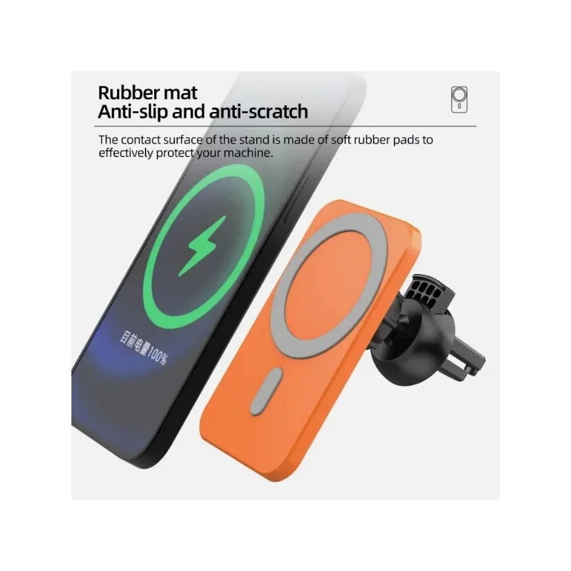 Magnetic Car Wireless Charger Universal IPhone 15 14 13 Pro Max Xiaomi Samsung Magnetic Air Outlet Holder Mobile Phone Holder