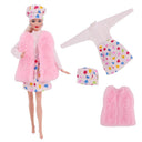 Barbie Doll Fashion Set: Chic Coat and Dress for Dolls