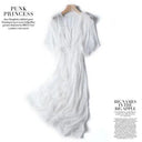 100% Silk White Dress For Women Summer 2024 Beach Maxi