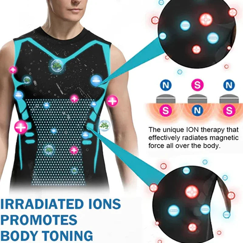 Men's Ionic Shaping Vest Ice-Silk Slimming Body Shaper