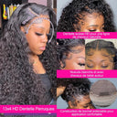 Luxe Deep Wave Brazilian Curly Remy Hair Lace Front Wig