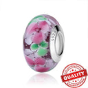 Colorful Heart Murano Glass Charm - Sterling Silver Pandora Jewelry Piece  ourlum.com LLZ023  