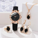 Luxury Rhinestone Women's Timepiece Set Elegant Quartz Collection