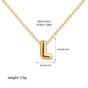 3D Bubble Initial A-Z Alphabet Mini Necklace for Women Girls Dainty Gold Plated Tiny Letter Stainless Steel Jewelry Bijoux Gift