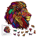 Wooden Lion Puzzle: Family Interactive 3D DIY Crafts Game Gift  ourlum.com   