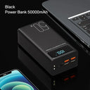 Power Bank 50000mAh Portable Charger LED Light Poverbank Powerbank 50000 mAh External Battery For iPhone  Samsung Huawei  ourlum.com 50000mAh Black 2A 30001mAh-50000mAh Russian Federation