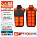 19 Areas Self Heating Vest Men's Thermal Women's USB Heated Vest