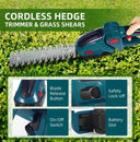 Cordless 2-in-1 Electric Hedge Trimmer and Pruning Shear