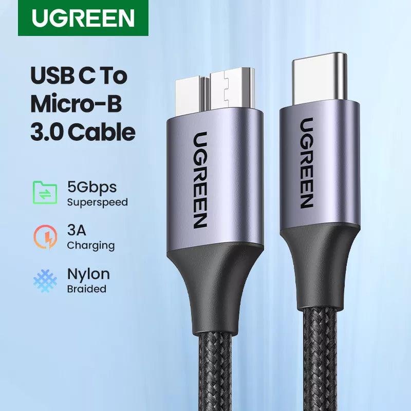 USB C to Micro B Cable: High-Speed Sync for Macbook & Hard Drives  ourlum.com   