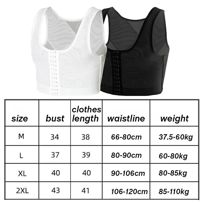 Men's Chest Compression Shaper Vest - Slimming Gynecomastia Support & Style