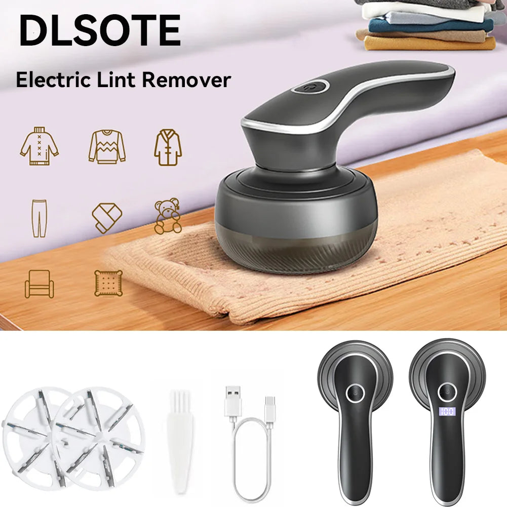 Electric Digital Display Lint Remover Rechargeable Pellet Fabric Shaver For Clothing Clothes Fluff Hair Balls Portable Remover