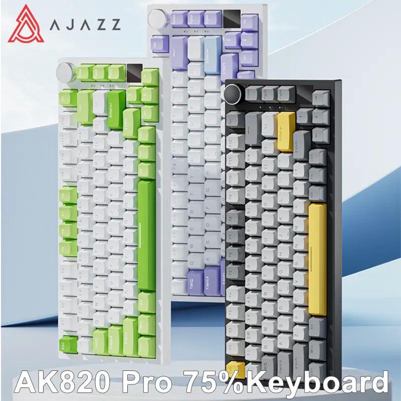 Ajazz Ak820 RGB Gaming Keyboard: Versatile Connectivity & Enhanced Comfort  ourlum.com   